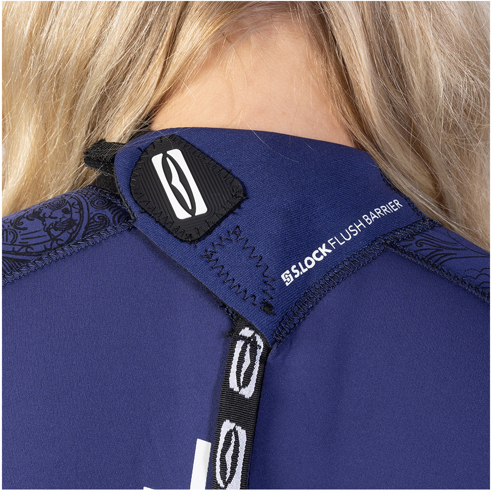 2025 Gul Womens Response 5/3mm GBS Back Zip Wetsuit RE1229-C1 - Blue / Paisley